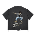 Snow Wash Raw-Hem Boxy T-shirt