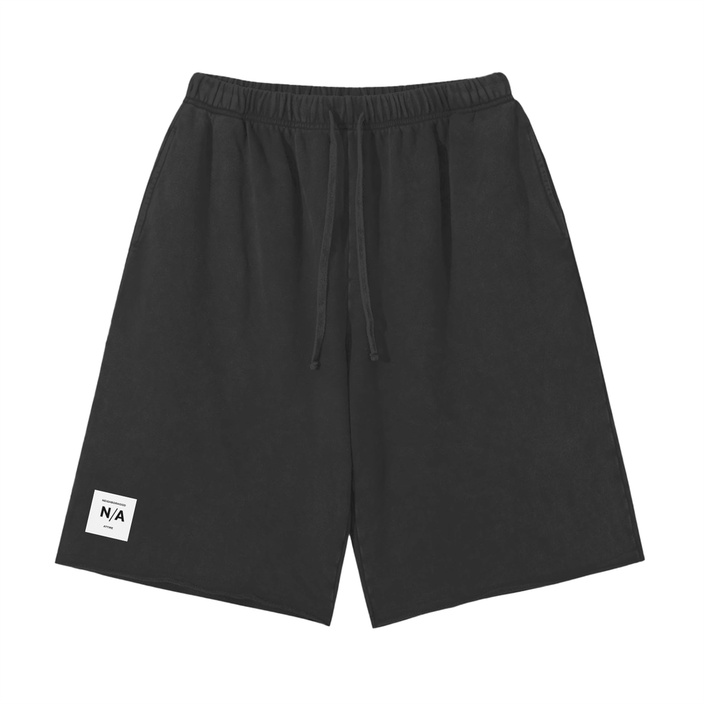 Snow Washed Raw Hem Shorts
